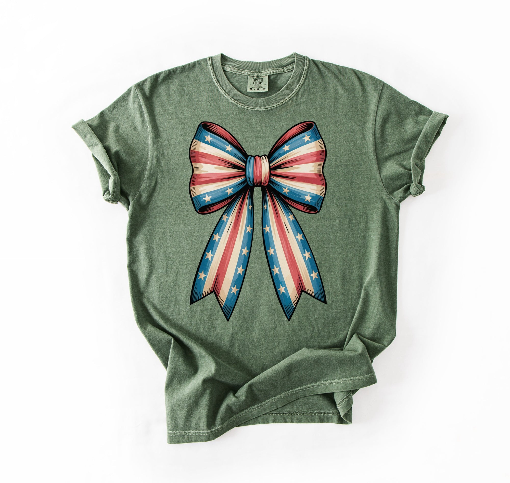 USA Bow Tee – Stars, Stripes & Southern Charm