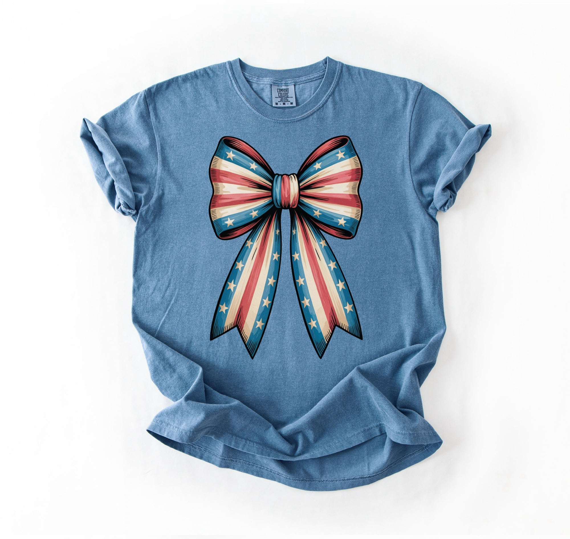 USA Bow Tee – Stars, Stripes & Southern Charm