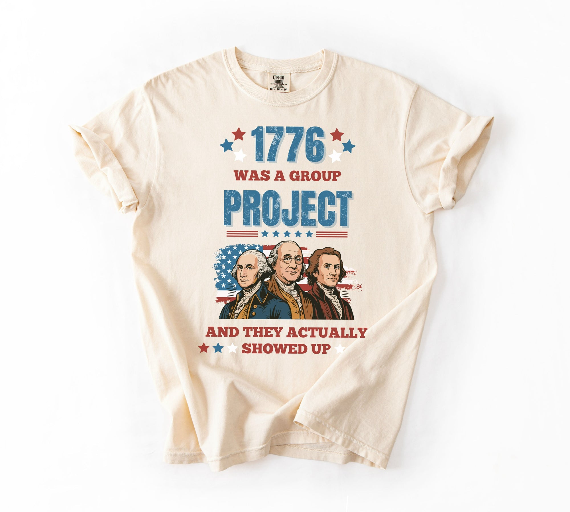 1776 Group Project Tee – Founding Fathers Edition