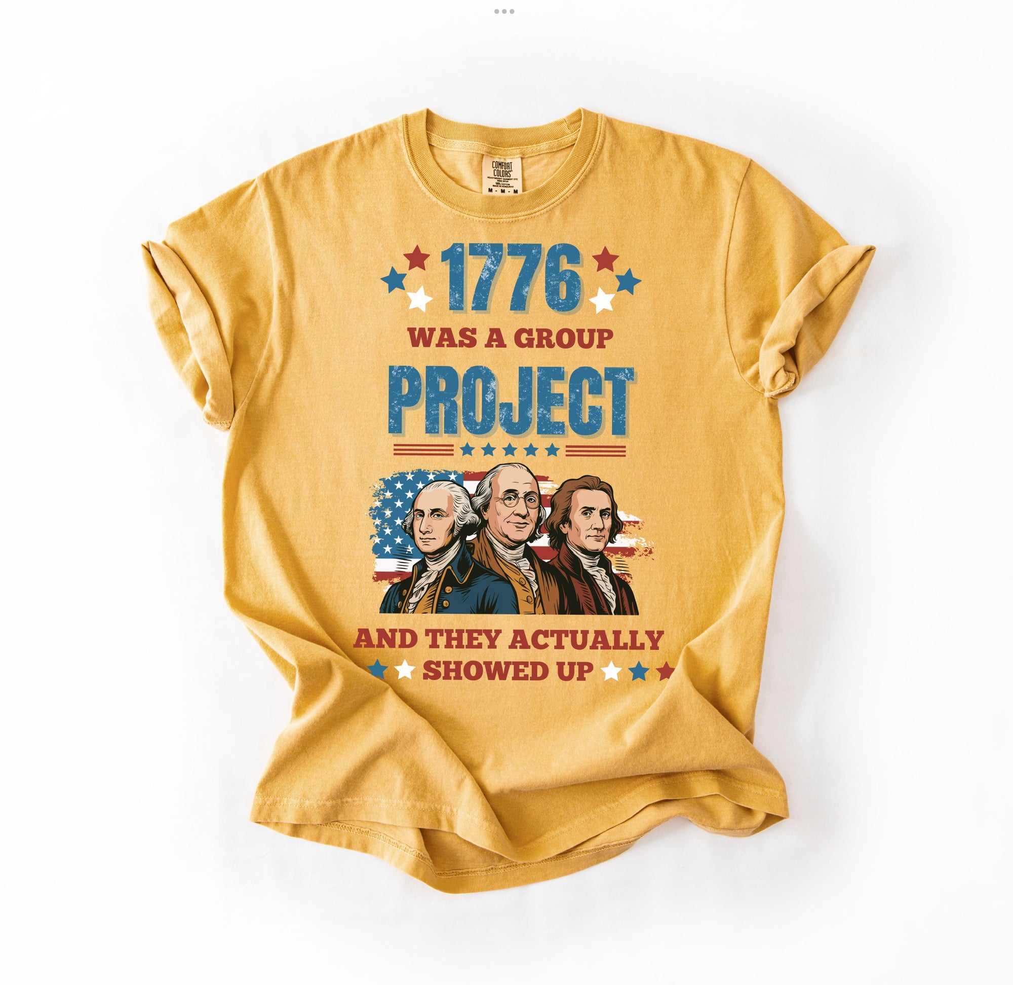 1776 Group Project Tee – Founding Fathers Edition